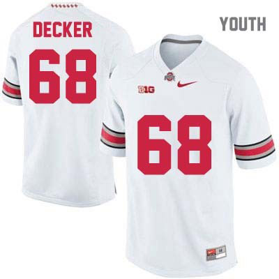 Ohio State Buckeyes Youth Taylor Decker #68 White Authentic Nike College NCAA Stitched Football Jersey GH19R87JL